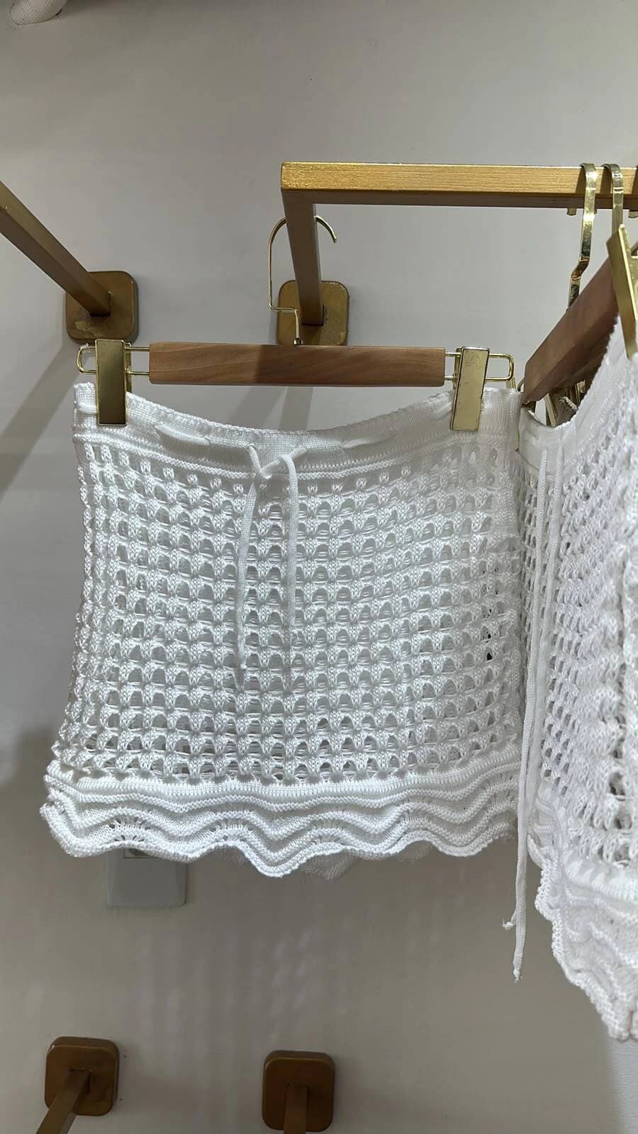 Saia Crochê Curta
